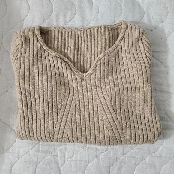 Beige Knit Top - Picture 1 of 2